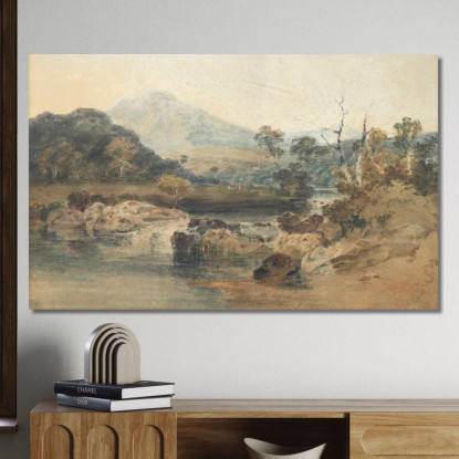 Snowdon Di Beddgelert Joseph Mallord William Turner jwt111 quadro stampato su tela