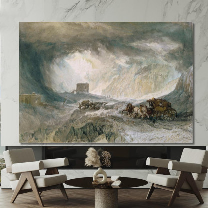Bufera Di Neve Moncenisio Joseph Mallord William Turner jwt112 quadro stampato su tela
