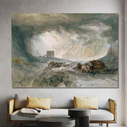 Bufera Di Neve Moncenisio Joseph Mallord William Turner jwt112 quadro stampato su tela