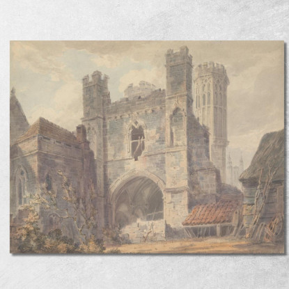 Porta Di Sant'Agostino Canterbury Joseph Mallord William Turner jwt113 quadro stampato su tela