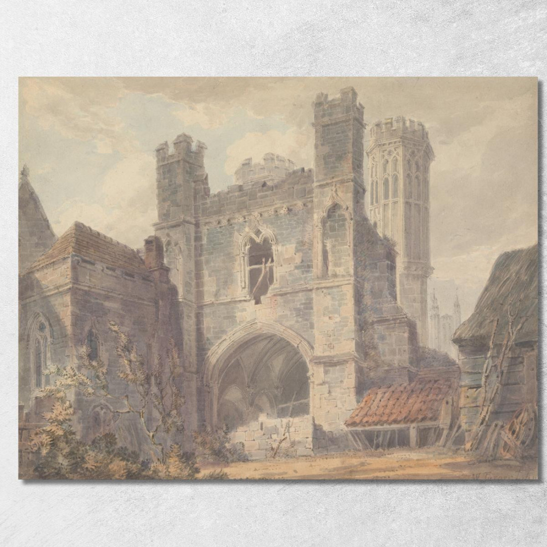Porta Di Sant'Agostino Canterbury Joseph Mallord William Turner jwt113 quadro stampato su tela