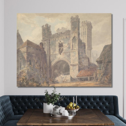 Porta Di Sant'Agostino Canterbury Joseph Mallord William Turner jwt113 quadro stampato su tela