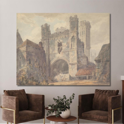 Porta Di Sant'Agostino Canterbury Joseph Mallord William Turner jwt113 quadro stampato su tela
