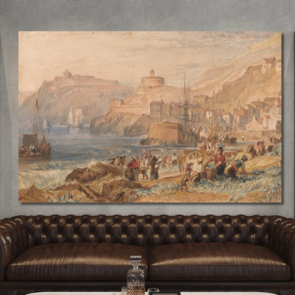 St. Mawes Cornovaglia Joseph Mallord William Turner jwt114 quadro stampato su tela