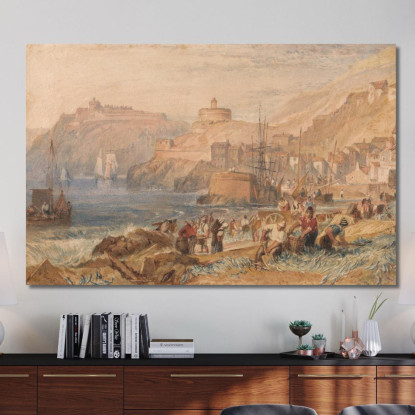 St. Mawes Cornovaglia Joseph Mallord William Turner jwt114 quadro stampato su tela