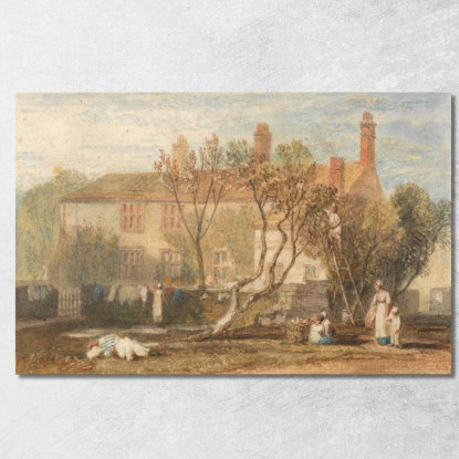 Steeton Manor House Vicino A Farnley Joseph Mallord William Turner jwt116 quadro stampato su tela