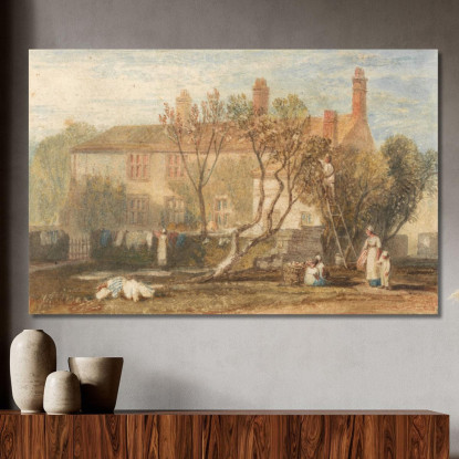 Steeton Manor House Vicino A Farnley Joseph Mallord William Turner jwt116 quadro stampato su tela