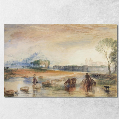 Tramonto E Sorgere Della Luna Joseph Mallord William Turner jwt118 quadro stampato su tela