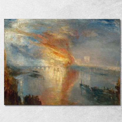 L'Incendio Delle Camere Dei Lord E Dei Comuni 16 Ottobre 1834 Joseph Mallord William Turner jwt123 quadro stampato su tela