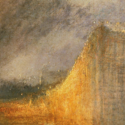 L'Incendio Delle Camere Dei Lord E Dei Comuni Il 16 Ottobre 1834 Joseph Mallord William Turner jwt124 quadro stampato su tela