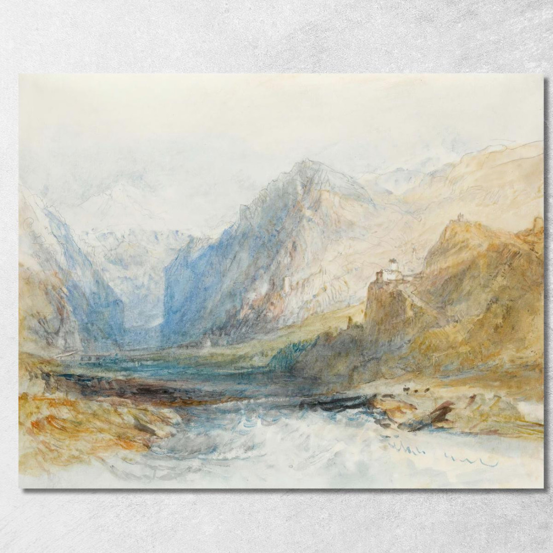 La Valle Domleschg Guardando A Nord Verso La Gola Di Rothenbrünnen Joseph Mallord William Turner jwt126 quadro stampato su tela