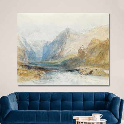 La Valle Domleschg Guardando A Nord Verso La Gola Di Rothenbrünnen Joseph Mallord William Turner jwt126 quadro stampato su tela