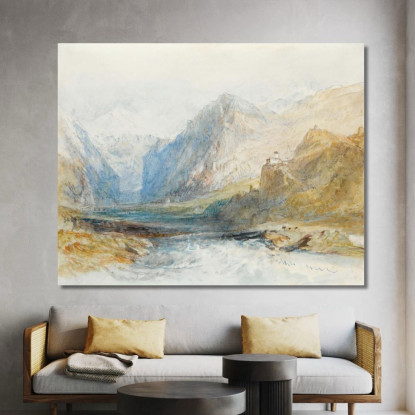 La Valle Domleschg Guardando A Nord Verso La Gola Di Rothenbrünnen Joseph Mallord William Turner jwt126 quadro stampato su tela