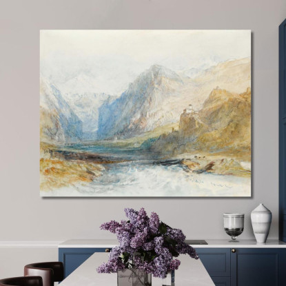 La Valle Domleschg Guardando A Nord Verso La Gola Di Rothenbrünnen Joseph Mallord William Turner jwt126 quadro stampato su tela