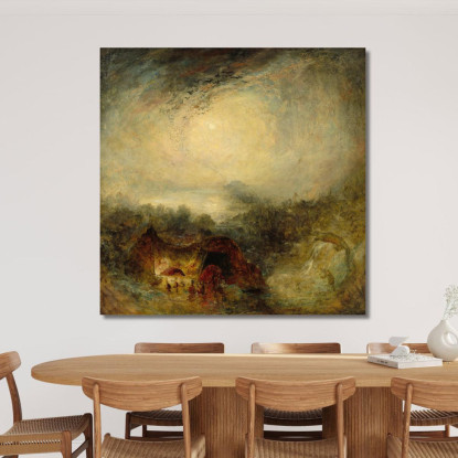La Sera Del Diluvio Joseph Mallord William Turner jwt127 quadro stampato su tela