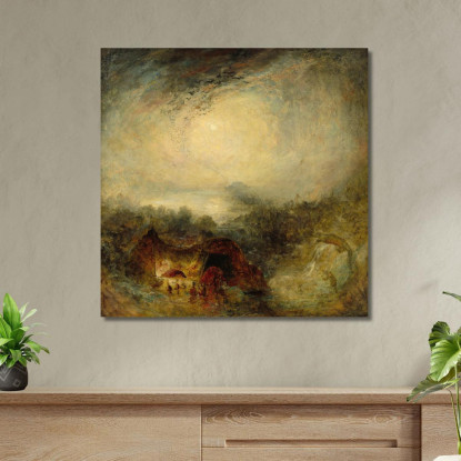 La Sera Del Diluvio Joseph Mallord William Turner jwt127 quadro stampato su tela