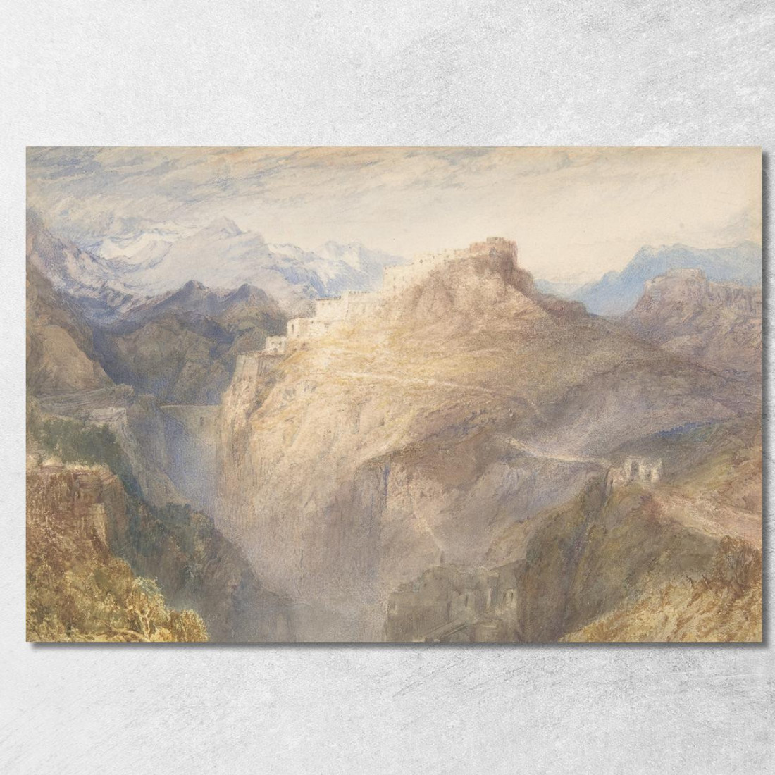 Il Forte Di L'Esseillon Val De La Maurienne Francia Joseph Mallord William Turner jwt131 quadro stampato su tela