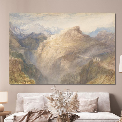 Il Forte Di L'Esseillon Val De La Maurienne Francia Joseph Mallord William Turner jwt131 quadro stampato su tela