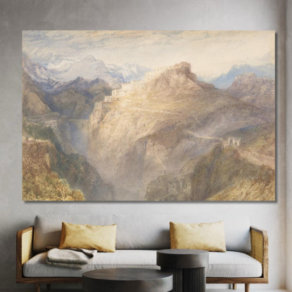 Il Forte Di L'Esseillon Val De La Maurienne Francia Joseph Mallord William Turner jwt131 quadro stampato su tela