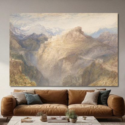 Il Forte Di L'Esseillon Val De La Maurienne Francia Joseph Mallord William Turner jwt131 quadro stampato su tela