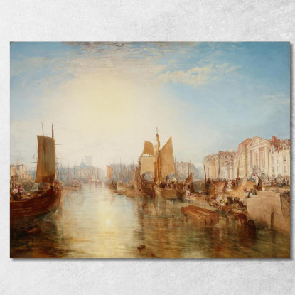 Il Porto Di Dieppe Joseph Mallord William Turner jwt132 quadro stampato su tela