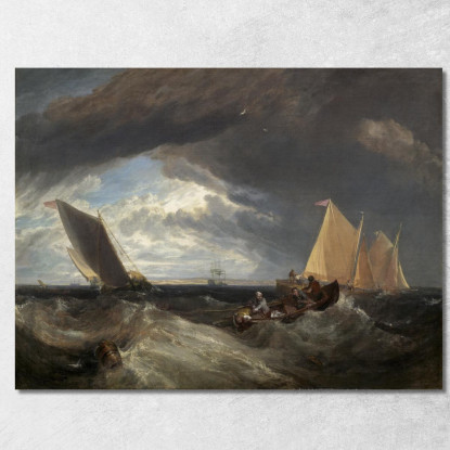 La Giunzione Del Tamigi E Del Medway Joseph Mallord William Turner jwt133 quadro stampato su tela