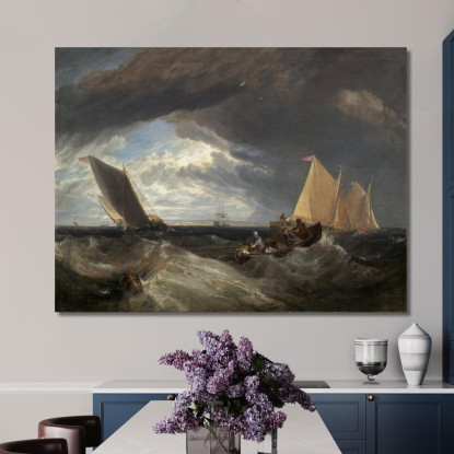 La Giunzione Del Tamigi E Del Medway Joseph Mallord William Turner jwt133 quadro stampato su tela