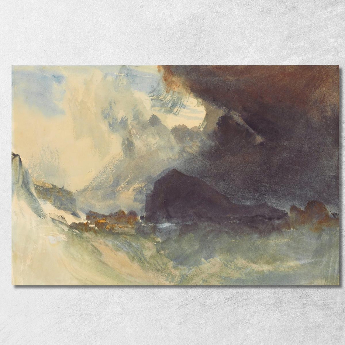 Il Mewstone Devon Joseph Mallord William Turner jwt135 quadro stampato su tela