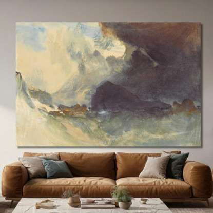 Il Mewstone Devon Joseph Mallord William Turner jwt135 quadro stampato su tela