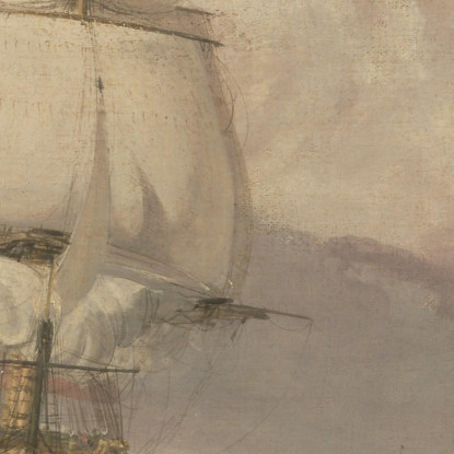 La Vittoria Di Ritorno Da Trafalgar In Tre Posizioni Joseph Mallord William Turner jwt137 quadro stampato su tela