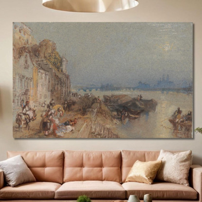 Tours_Tramonto- Guardando Indietro Joseph Mallord William Turner jwt139 quadro stampato su tela