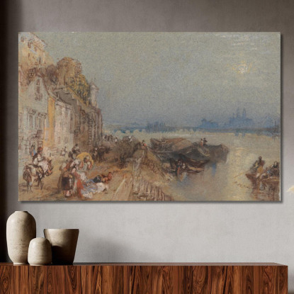 Tours_Tramonto- Guardando Indietro Joseph Mallord William Turner jwt139 quadro stampato su tela