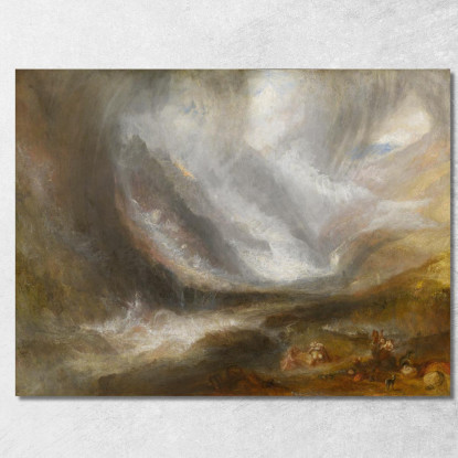 Valle D'Aosta Tempesta Di Neve Valanga E Temporale Joseph Mallord William Turner jwt142 quadro stampato su tela