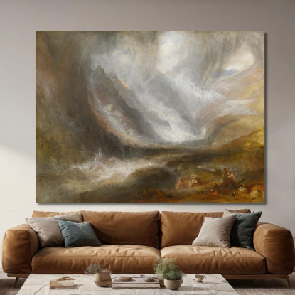 Valle D'Aosta Tempesta Di Neve Valanga E Temporale Joseph Mallord William Turner jwt142 quadro stampato su tela