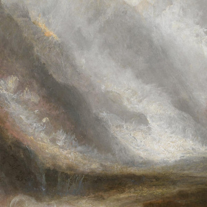 Valle D'Aosta Tempesta Di Neve Valanga E Temporale Joseph Mallord William Turner jwt142 quadro stampato su tela