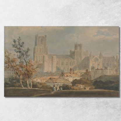Veduta Della Cattedrale Di Ely Joseph Mallord William Turner jwt147 quadro stampato su tela