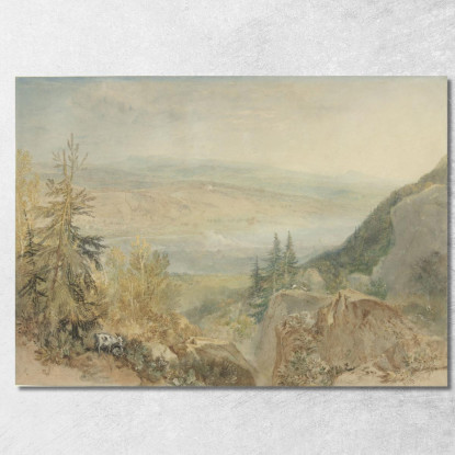 Vista Di Farnley Hall Nello Yorkshire Joseph Mallord William Turner jwt148 quadro stampato su tela