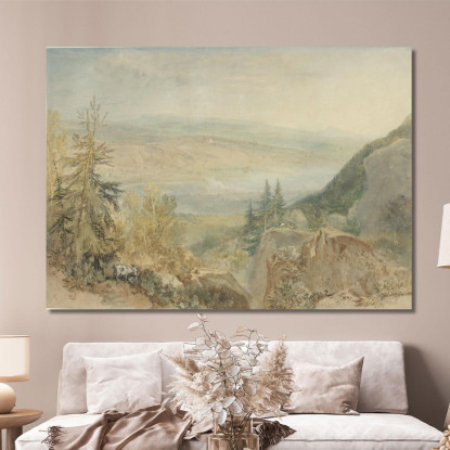 Vista Di Farnley Hall Nello Yorkshire Joseph Mallord William Turner jwt148 quadro stampato su tela