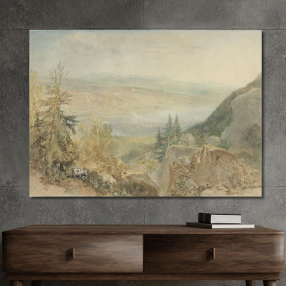 Vista Di Farnley Hall Nello Yorkshire Joseph Mallord William Turner jwt148 quadro stampato su tela