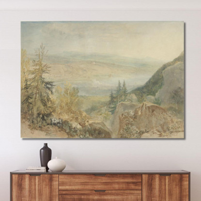 Vista Di Farnley Hall Nello Yorkshire Joseph Mallord William Turner jwt148 quadro stampato su tela