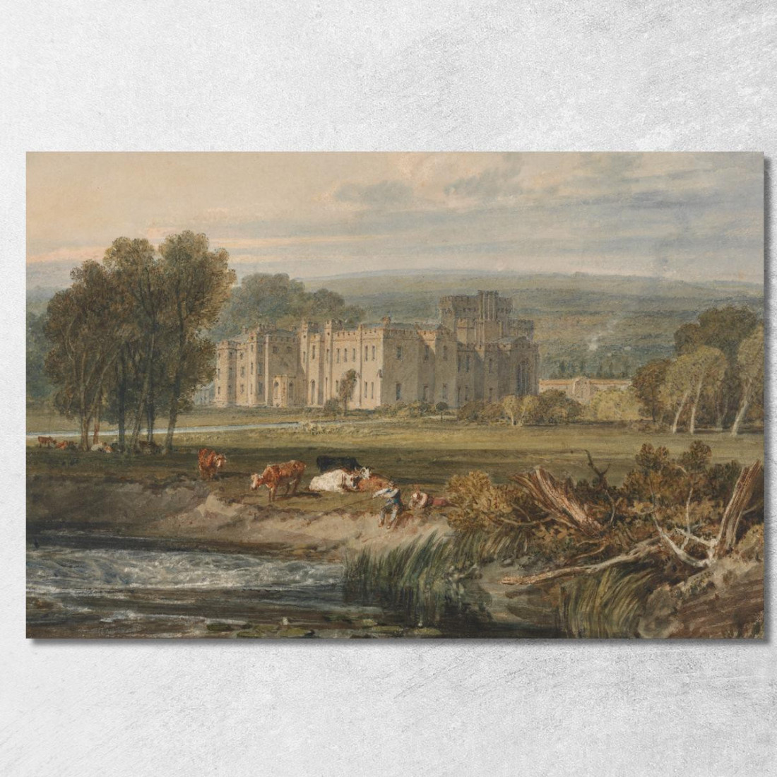 Veduta Di Hampton Court Herefordshire Da Sud-Est Joseph Mallord William Turner jwt149 quadro stampato su tela