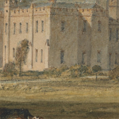 Veduta Di Hampton Court Herefordshire Da Sud-Est Joseph Mallord William Turner jwt149 quadro stampato su tela