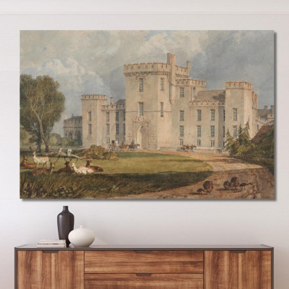 Veduta Di Hampton Court Hertefordshire Da Nord-Ovest Joseph Mallord William Turner jwt150 quadro stampato su tela