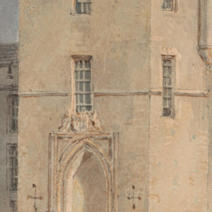 Veduta Di Hampton Court Hertefordshire Da Nord-Ovest Joseph Mallord William Turner jwt150 quadro stampato su tela