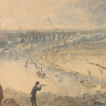 Veduta Di Londra Da Greenwich Joseph Mallord William Turner jwt151 quadro stampato su tela