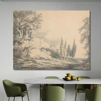 Villa D'Este Joseph Mallord William Turner jwt153 quadro stampato su tela