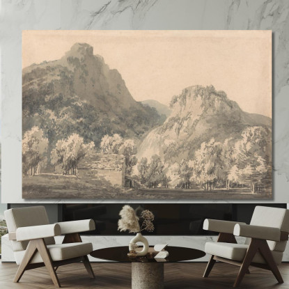 Cascata Di Lodore Cumberland Joseph Mallord William Turner jwt155 quadro stampato su tela