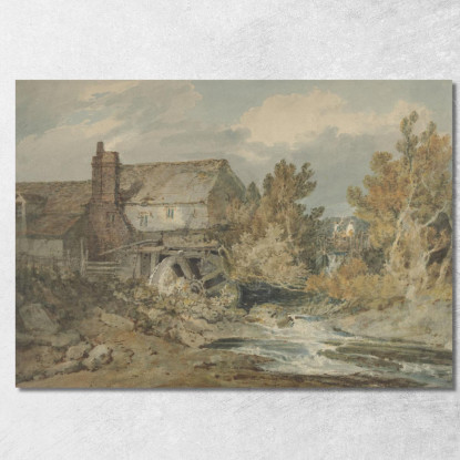 Mulino Ad Acqua Vicino Ad Un Ruscello Che Scorre Joseph Mallord William Turner jwt156 quadro stampato su tela