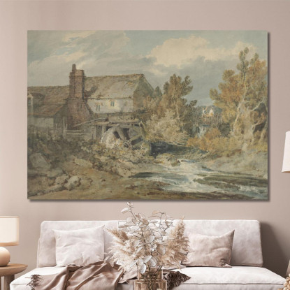 Mulino Ad Acqua Vicino Ad Un Ruscello Che Scorre Joseph Mallord William Turner jwt156 quadro stampato su tela