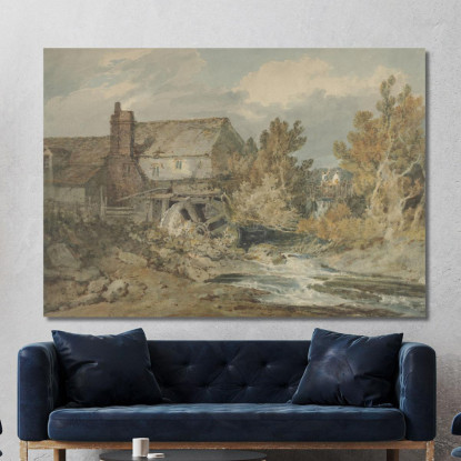 Mulino Ad Acqua Vicino Ad Un Ruscello Che Scorre Joseph Mallord William Turner jwt156 quadro stampato su tela